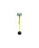 Câble de traction jaune avec boule et borne à visser - 1 m -A2S