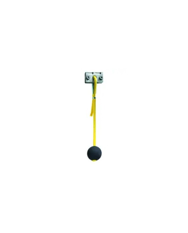Câble de traction jaune avec boule et borne à visser - 1 m -A2S
