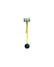 Câble de traction jaune avec boule et borne à visser - 1 m -A2S