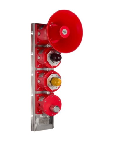 Avertisseur combiné ATEX SB125-1: acier inox, zone 1, 21 - A2S